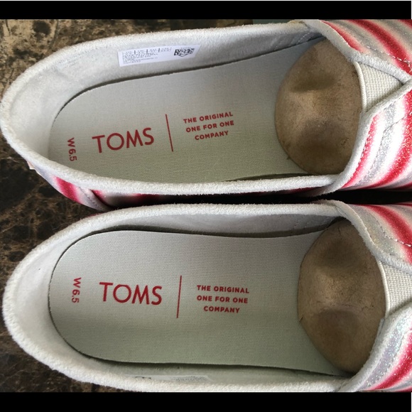 NEW TOMS Candy Cane Glitter Classics loafer - Picture 12 of 13